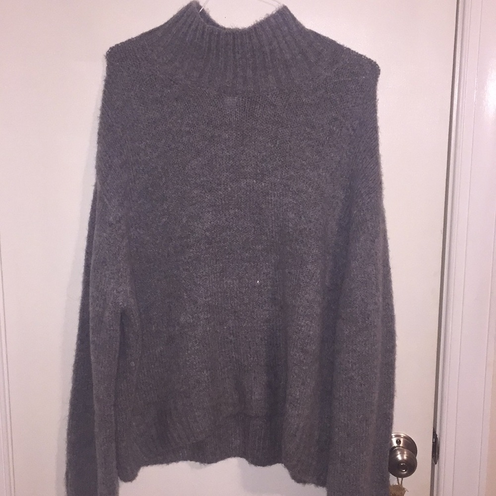Gray wool turtleneck h and m